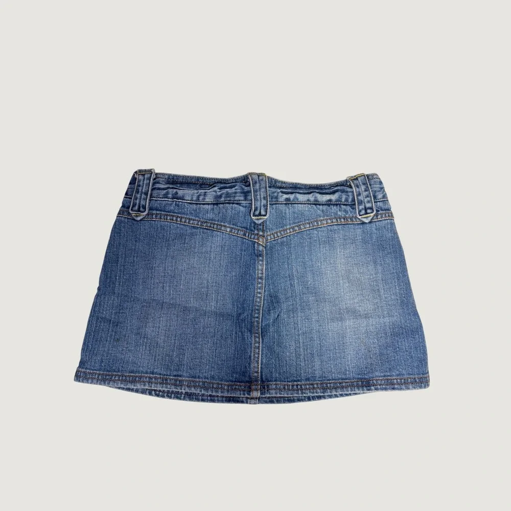 Y2K Mudd Vintage Denim Mini Skirt Medium Wash Low Rise #16